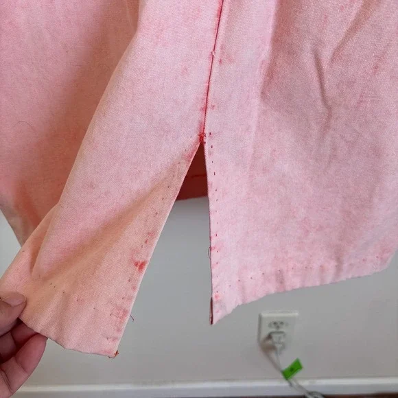 Champagne West Vintage 80s Acid Wash Denim Dress Size 11 Pink Retro Rockabilly - Picture 6 of 10